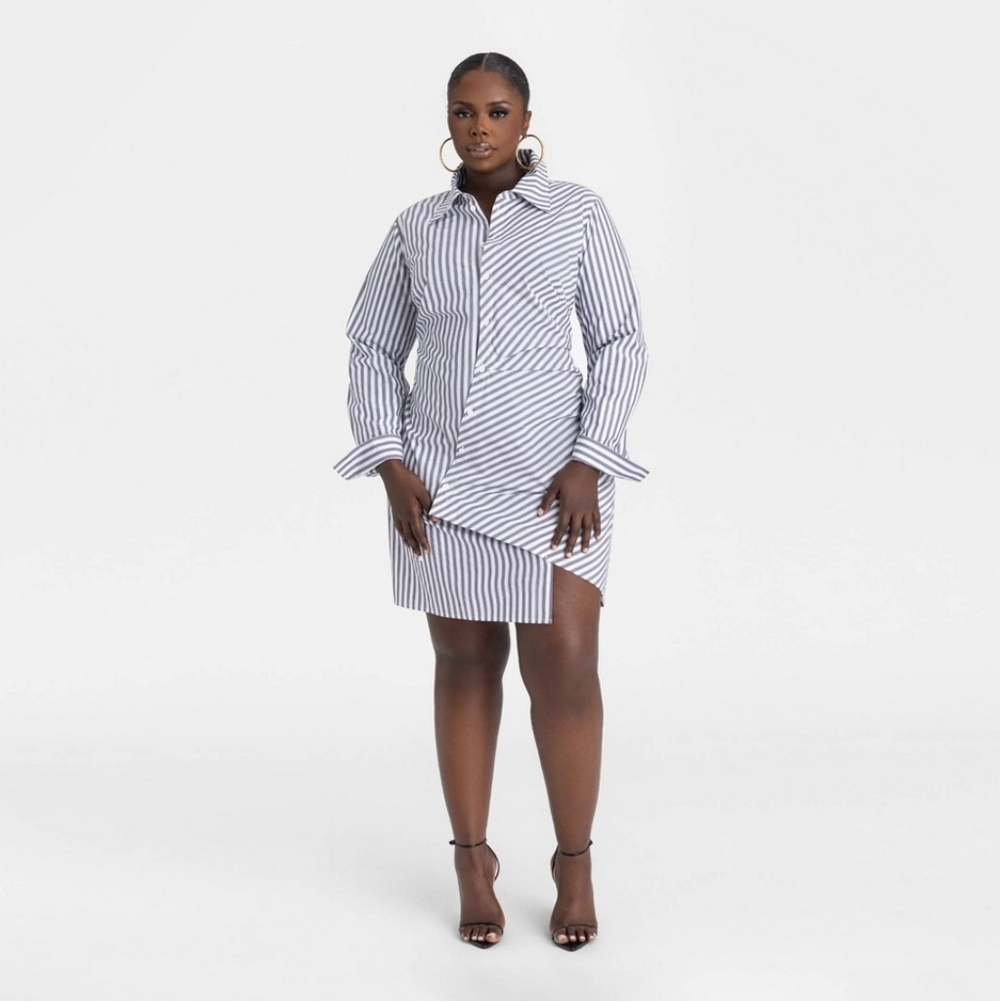 Striped Shirt Dress